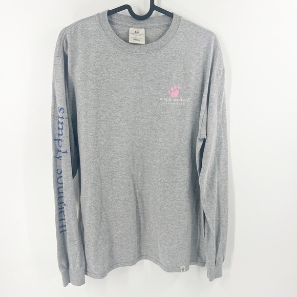 ✅ SIMPLY SOUTHERN FUR MAMA GREY LONG SLEEVE T-SHIRT SIZE MEDIUM - Picture 1 of 6